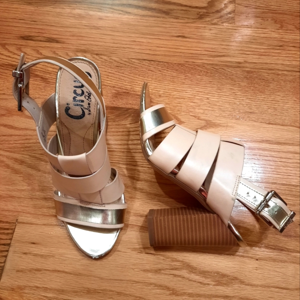 Circus by Sam Edelman Heeled Sandals - Size 6‎ - Cream
